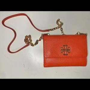 Tory Burch Britten Pebble Leather Crossbody